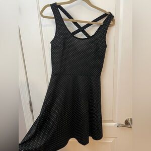 Black and White Polka Dot Skater Dresss